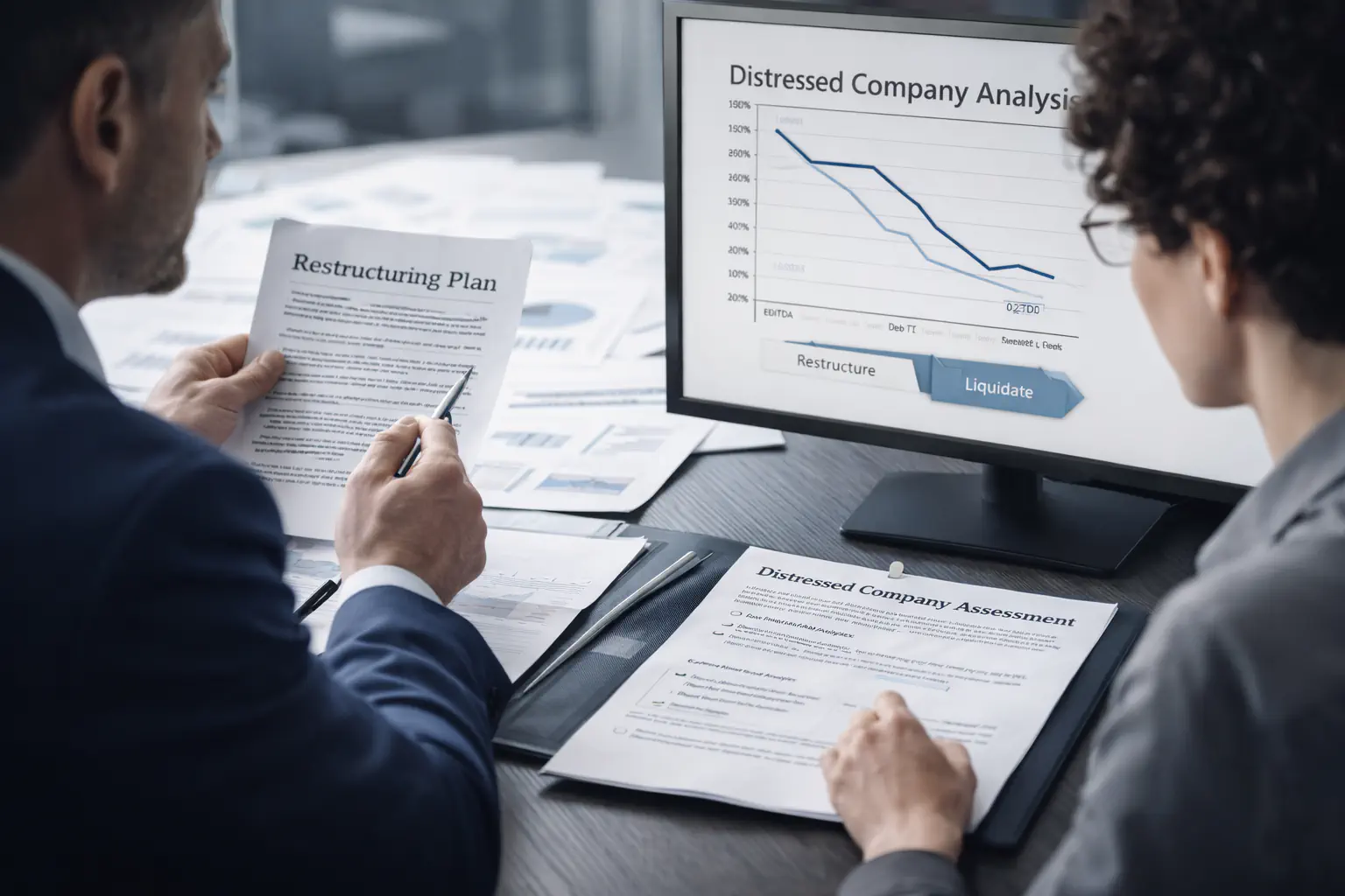 Restructuring plan and distressed company analysis under review