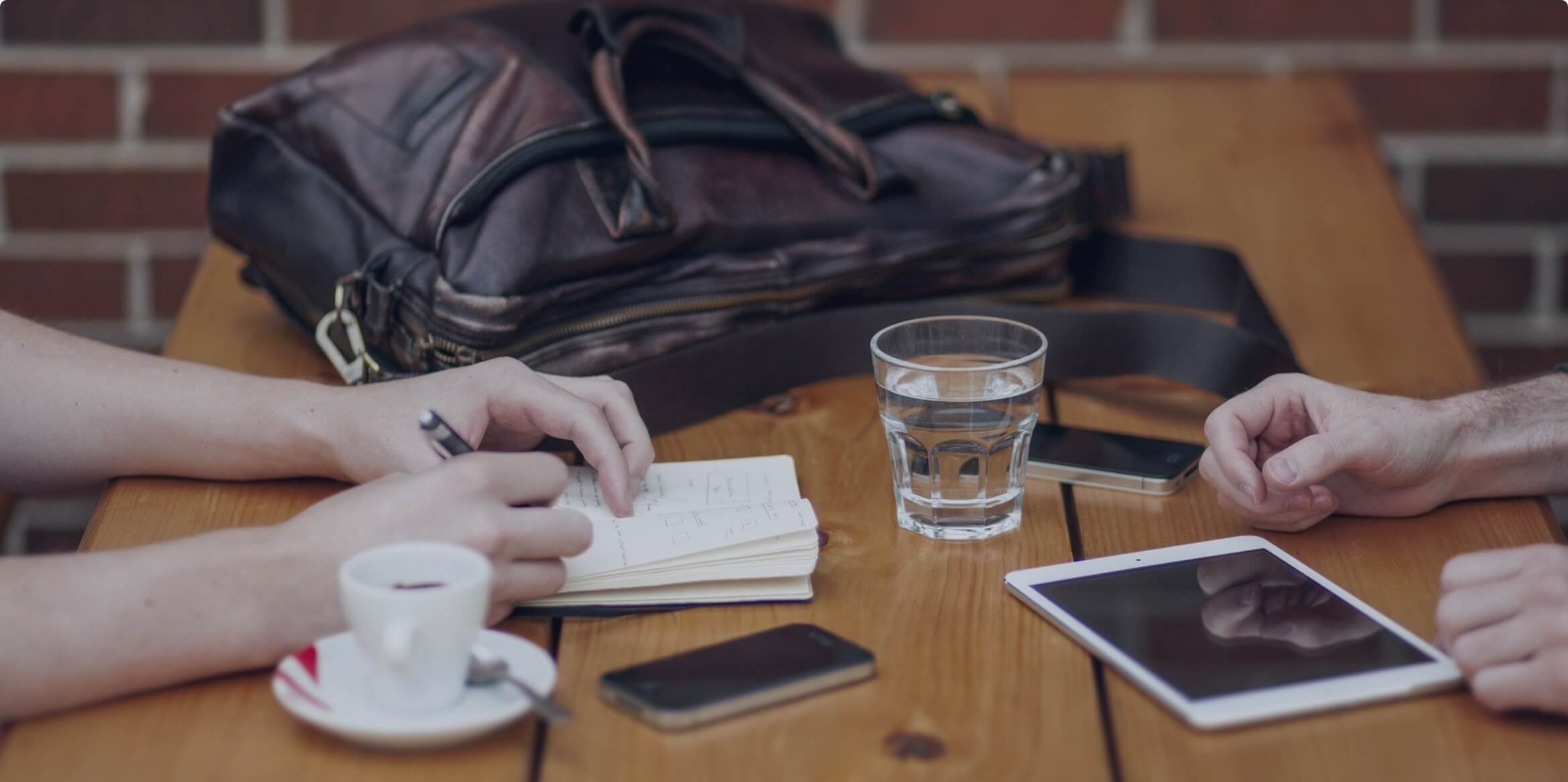 Private discussion over notes and documents